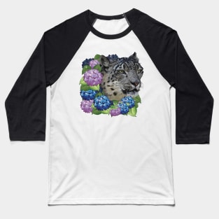 Snow Leopard Baseball T-Shirt